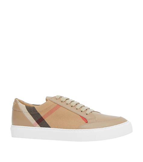 burberry check leather trainers|House Check and Leather Sneakers .